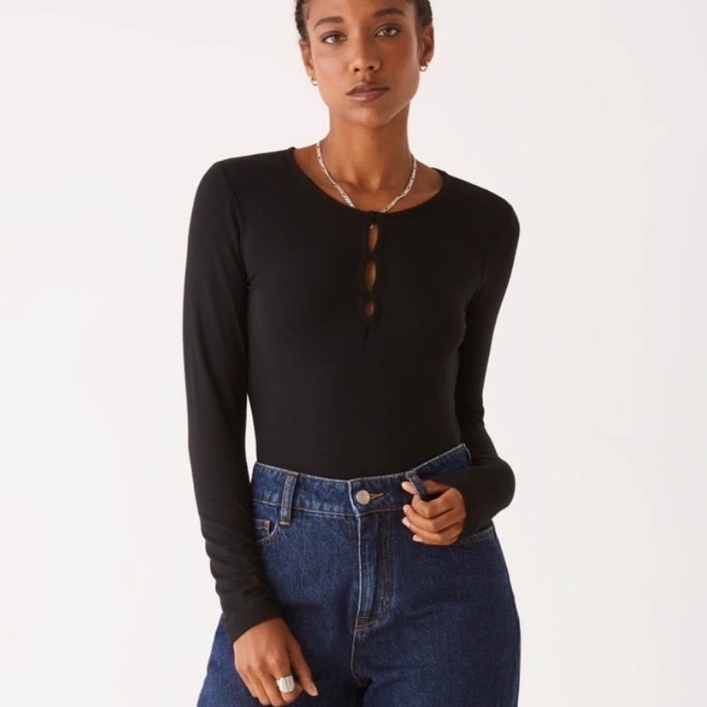 🇨🇦 FRANK & OAK Frank And Oak The Keyhole Top –TENCEL™ Modal - Long Sleeve